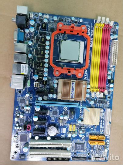 Комплект gigabyte GA-MA770+Athlon 64 x2куллер