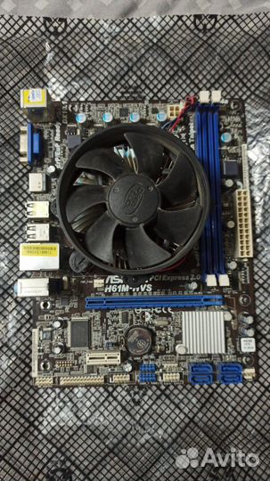 Материнская плата H61M-HVS (с дефектом) + CPU G530