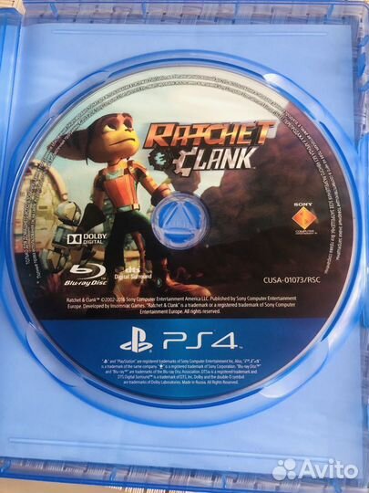 Диск на playstation 4 Ratchet and Clank