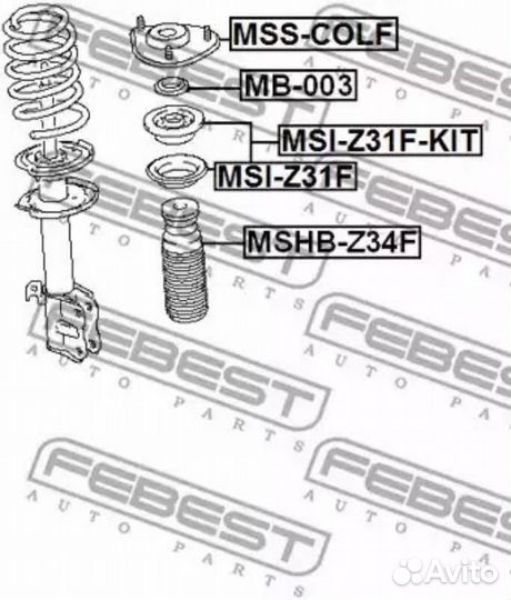 Febest MSS-colf Опора амортизационной стойки перед