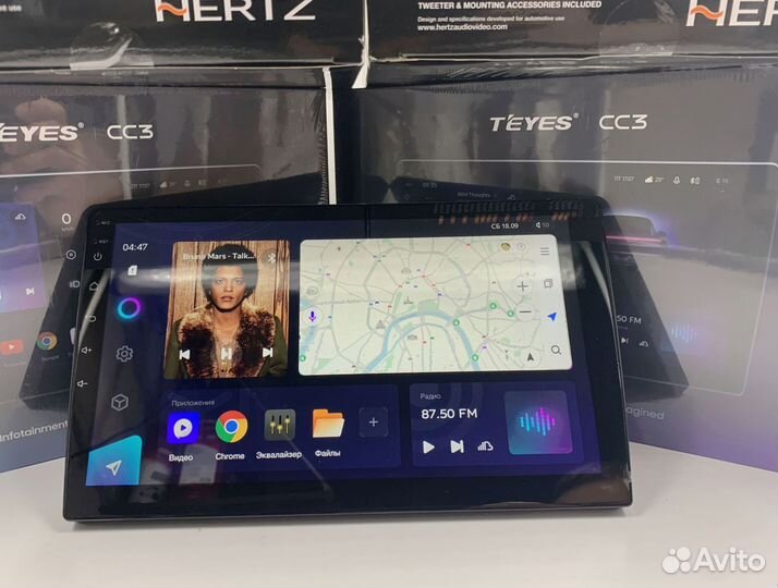 Магнитола на андройде Teyes CC3 6/128 для Киа