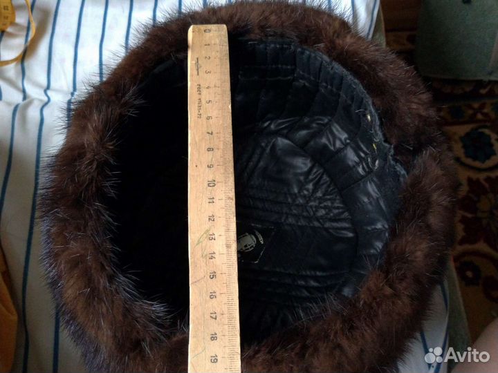 Шапка норковая мужская обманка 56см