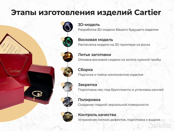 Золотые серьги Cartier