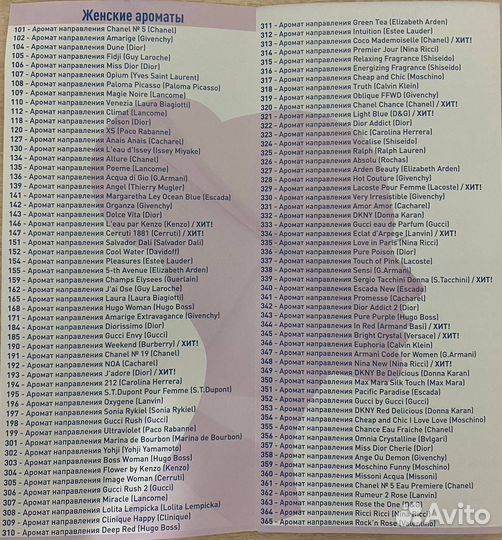 Духи разлив, разливные духи