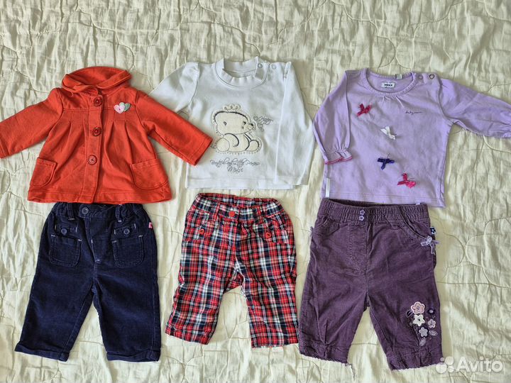 Вещи пакетом на девочку 56 62 68 фирменные