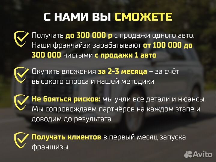 Франшиза по импорту авто, доход 3,6 млн/год