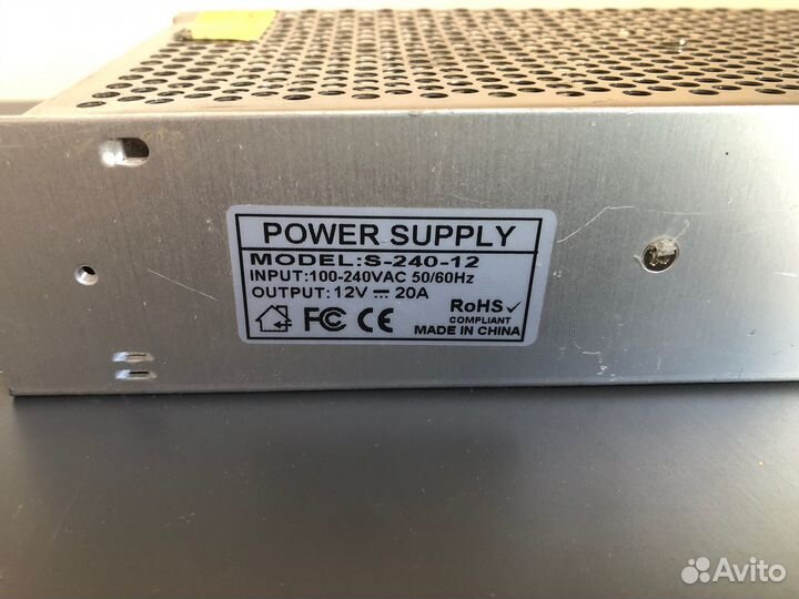 Блок питания с 220 на 12 (20A, 250W)