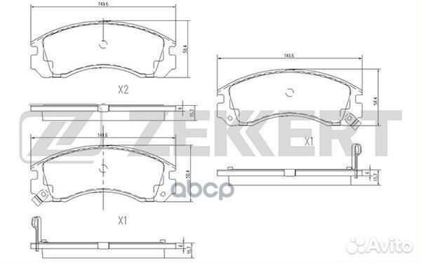 Колодки торм. диск. передн. Citroen C-Crosser 0