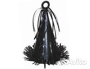 Грузик д/шара Колпак черный 170гр