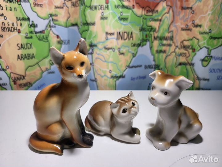 Фарфоровые статуэтки СССР лиса
