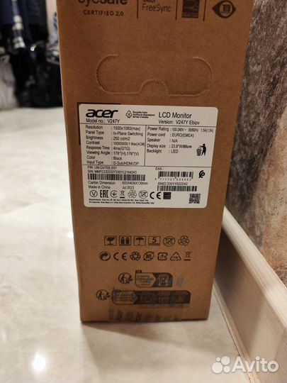 Монитор 24 дюйма IPS 100гц (Acer Vero V247Y Ebipv)