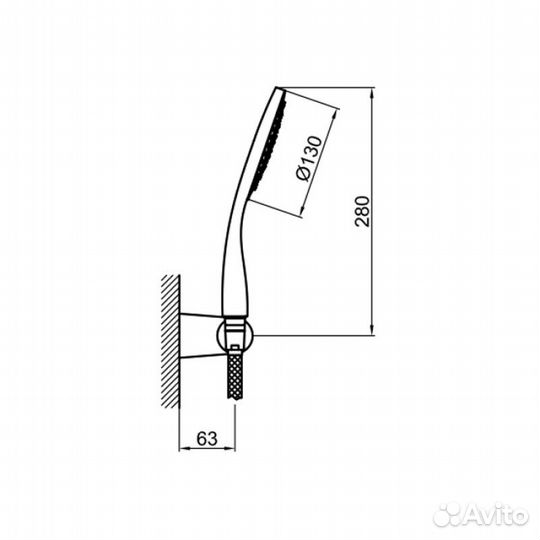 Душевой гарнитур Webert Shower Set AC0764015, хром