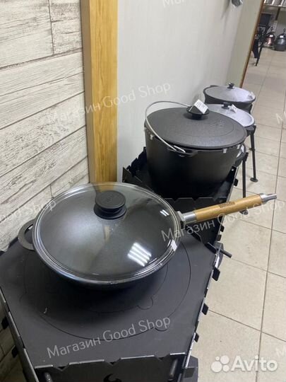 Сковорода WOK чугунная