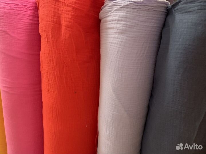 Ткань муслин однотонная на отрез