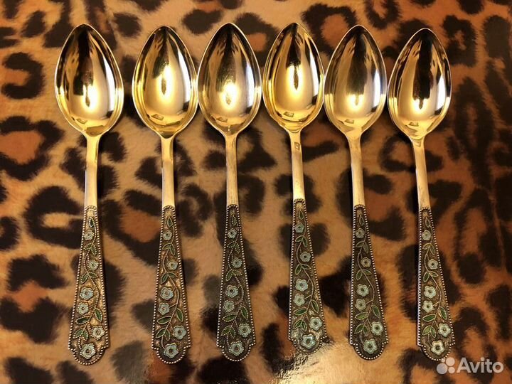 Набор серебряных чайных ложек. СССР
