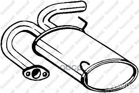 Глушитель задняя часть 145075 Bosal