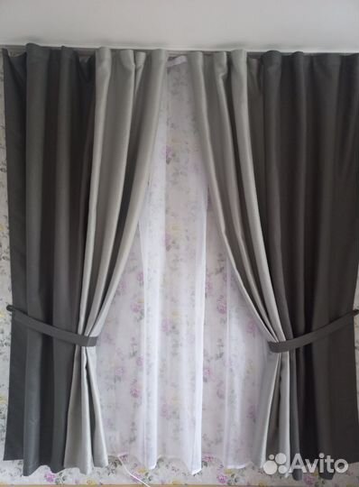 Новый комплект. Шторы + тюль. Высота 2.40