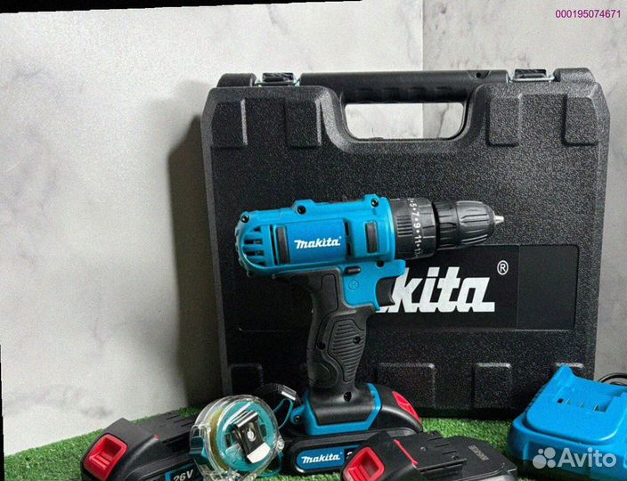 Шуруповерт Makita 26V с набором инструментов (Арт