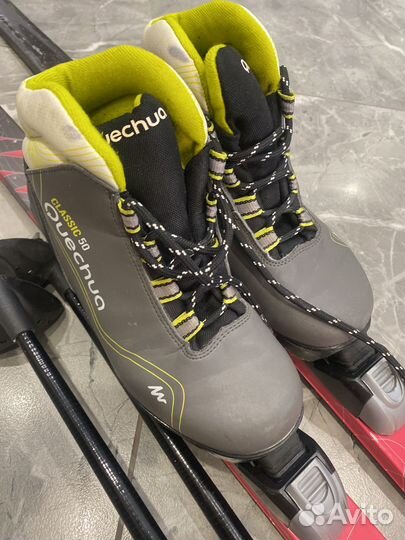 Лыжи беговые детские с ботинками 35 размер