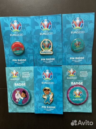 Набор значков Чемпионат Европы Футбол euro 2020