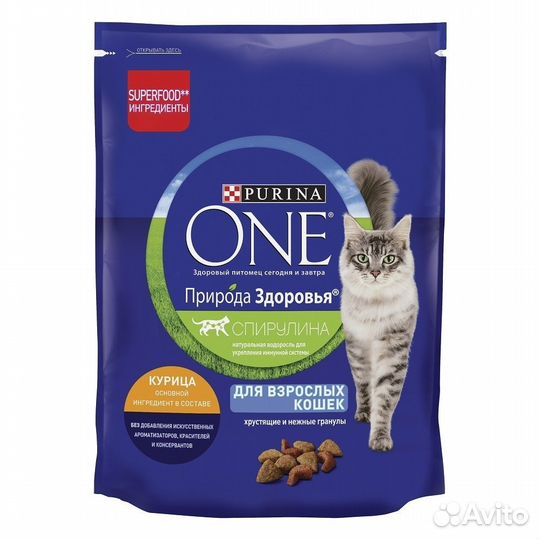 Корм purina ONE сухой корм Природа Здоровья для вз