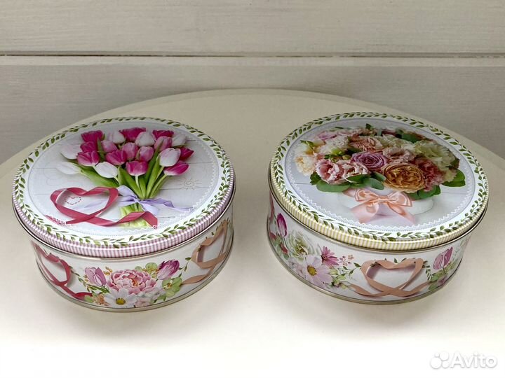 Коробка банка жестяная