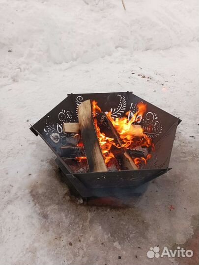 Костровая чаша Гжель