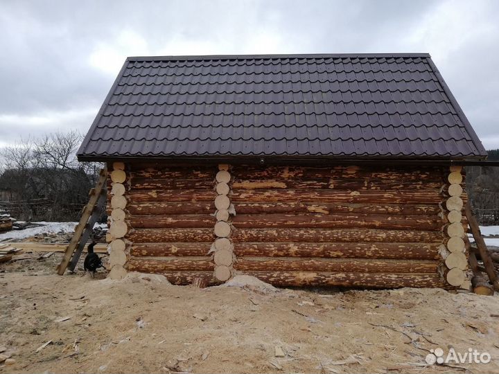 Рублю срубы дома бани