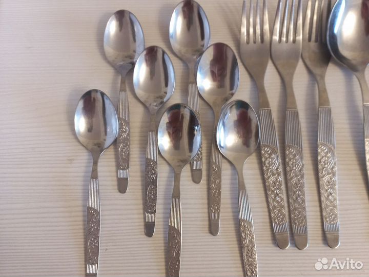 Посуда. Ложки, вилки, чайные ложки. СССР