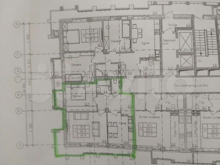 2-к. квартира, 61,9 м², 9/20 эт.