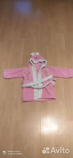 Махровый халат для девочки