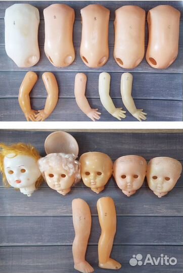 Запчасти к кукле СССР Марина 8 Марта