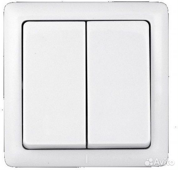 Выключатель двухклавишный ва56-232/VA56-232-B Wess