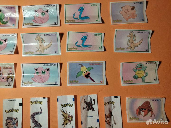 Вкладыши покемон оригинал 2000 год
