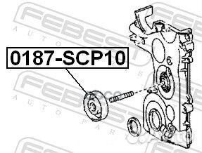 Ролик натяжной toyota yaris P1 99-05 0187-SCP10