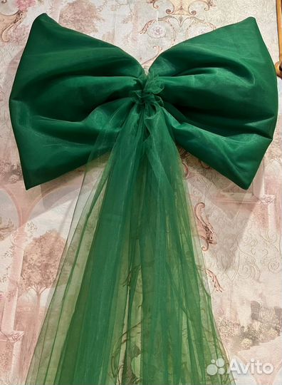 Бант на елку из фатина. Большой бант на елку