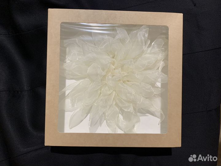 Большой брошь цветок из ткани. 20 см. Последний