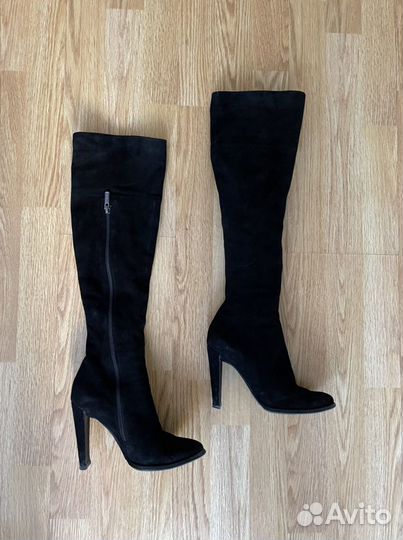 Ботфорты демисезон натуральная замша 35