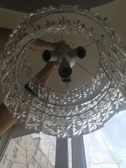 Шикарная хрустальная люстра СССР