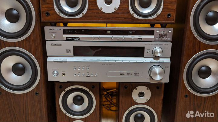 Ресивер pioneer, колонки quadral, DVD pioneer