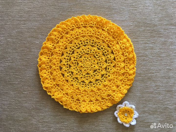 Летний берет. Связан из хлопка. Размер 56-57