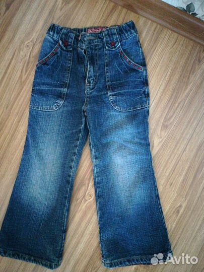 Джинсы для девочки теплые