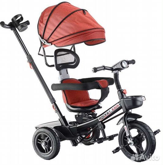 Трехколесный велосипед с ручкой новый