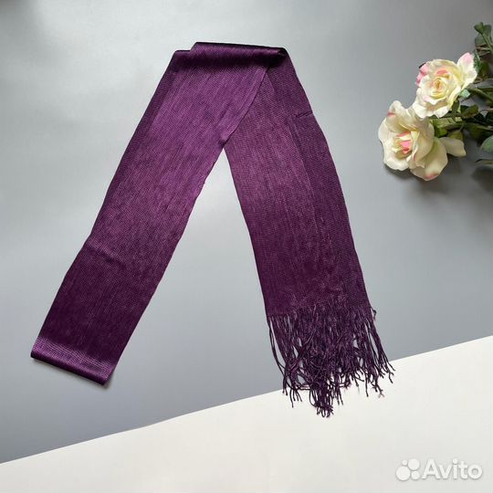 Шарф легкий для пальто тренча пурпурный