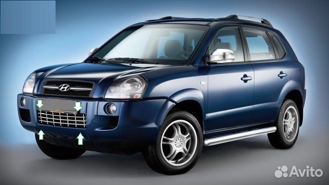 Решетка в бампер Hyundai Tucson 2004-2010