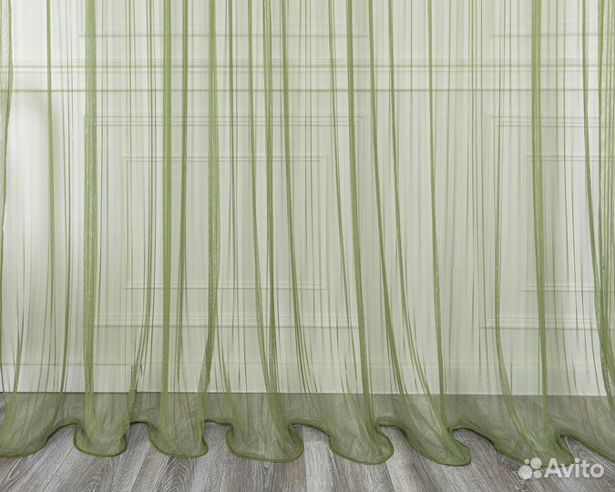 Новый тюль Плиссе зеленый