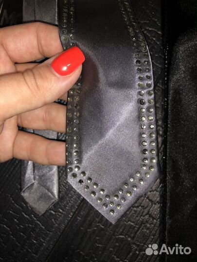 Галстуки мужские тонкие MCR черный,серые