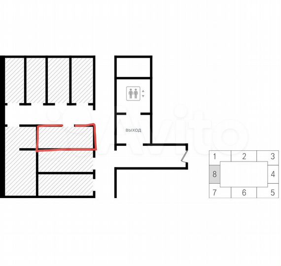 Кладовая 6,4 кв.м, гараж, склад