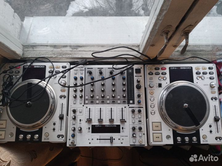 Denon 3500 2 шт+микшер Denon 1500