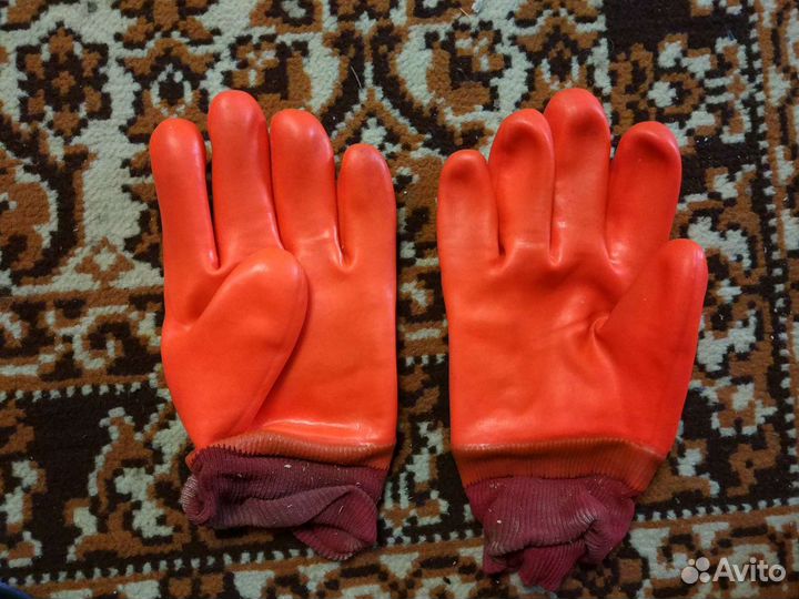 Перчатки теплые резиновые